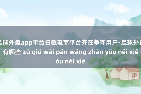 现金足球外盘app平台扫数电商平台齐在争夺用户-足球外盘网站有哪些 zú qiú wài pán wǎng zhàn yǒu něi xiē