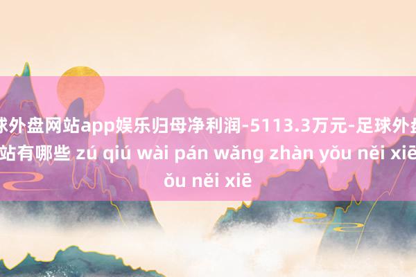 足球外盘网站app娱乐归母净利润-5113.3万元-足球外盘网站有哪些 zú qiú wài pán wǎng zhàn yǒu něi xiē