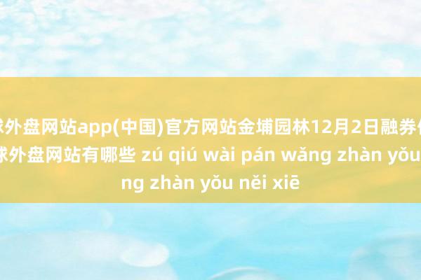 足球外盘网站app(中国)官方网站金埔园林12月2日融券偿还0股-足球外盘网站有哪些 zú qiú wài pán wǎng zhàn yǒu něi xiē