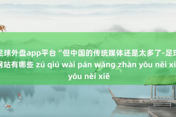 现金足球外盘app平台“但中国的传统媒体还是太多了-足球外盘网站有哪些 zú qiú wài pán wǎng zhàn yǒu něi xiē