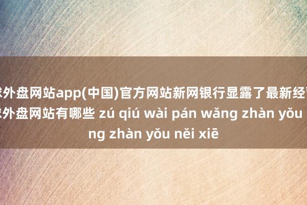 足球外盘网站app(中国)官方网站新网银行显露了最新经营情况-足球外盘网站有哪些 zú qiú wài pán wǎng zhàn yǒu něi xiē